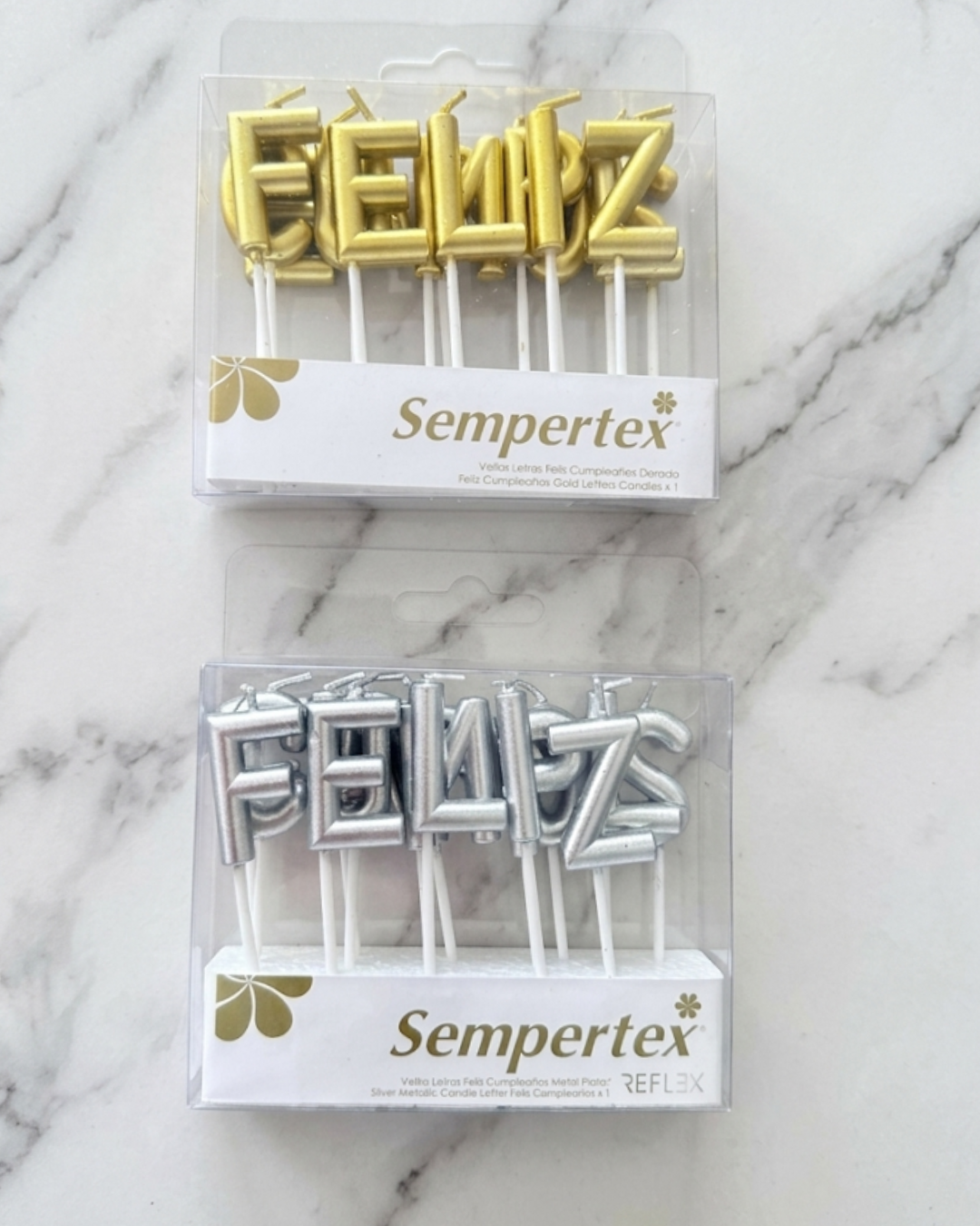 VELAS METALIZADAS FELIZ CUMPLEAÑOS