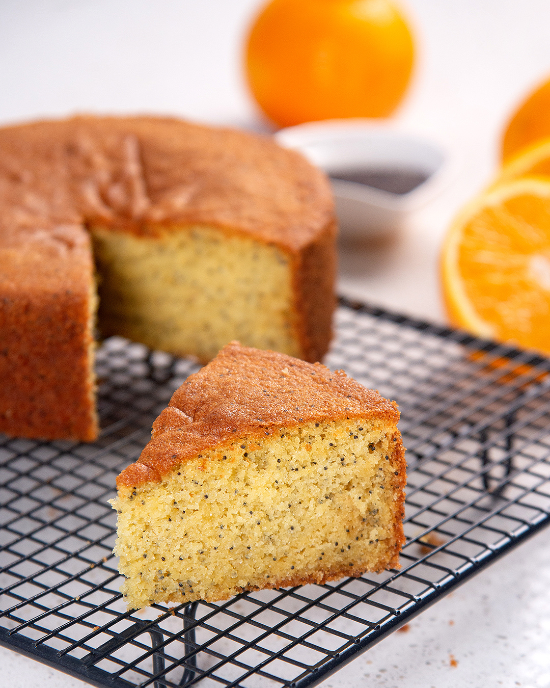 TORTA DE NARANJA CON AMAPOLA